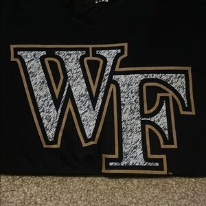 Wake Forest Graphic T-Shirt, Subtle V Neck, L Womens